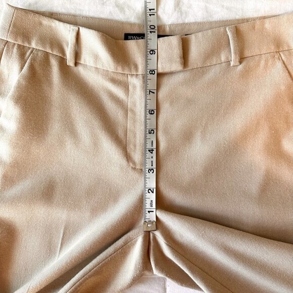 RW&Co. Womens Slim Leg Trousers Beige Size 4 Suiting Signature Fit Ankle Length - Picture 10 of 11